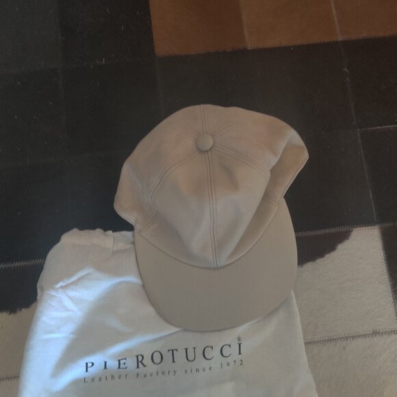 Pierotucci Italian leather cap OS New - Picture 2 of 4